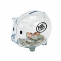 5"x4" Clear Piggy Bank